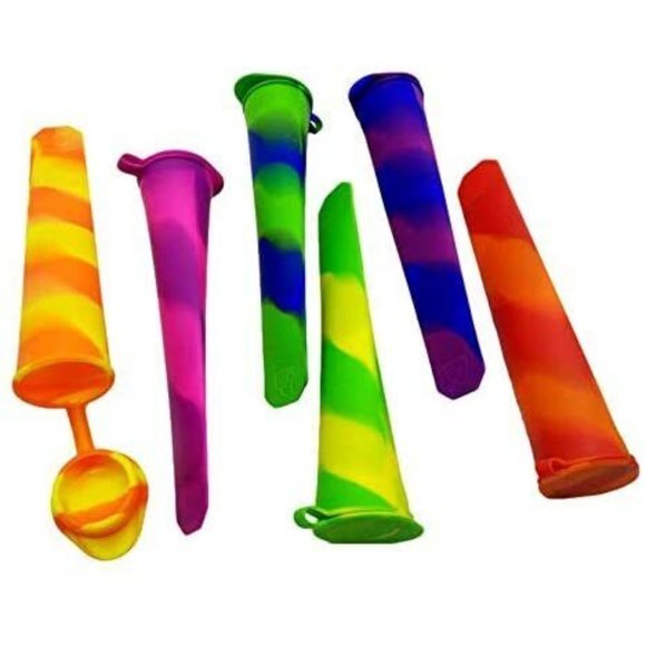 SILK HOME 6PC Food Grade ICE POPS Reusable Freezable Party Time Solutions - Picture 6 of 6